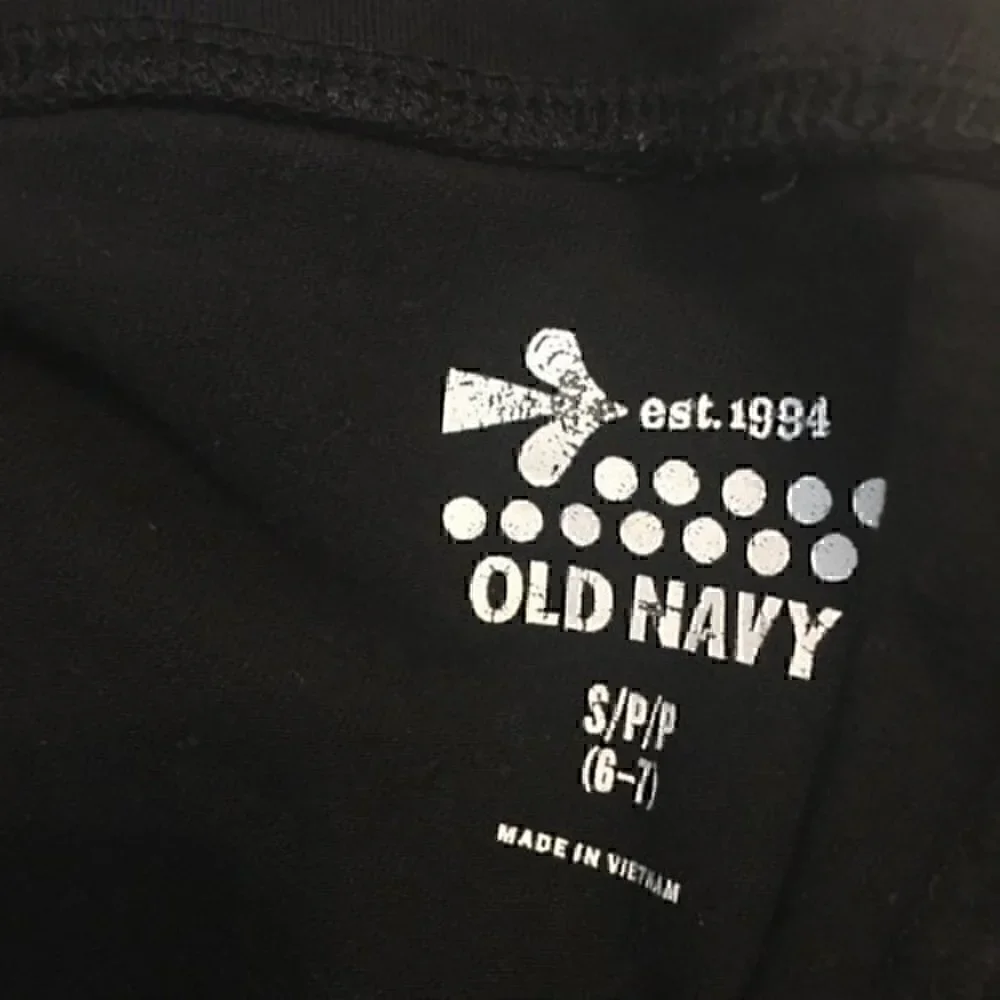 Old Navy Girls size small 6/7 Black cheer pants